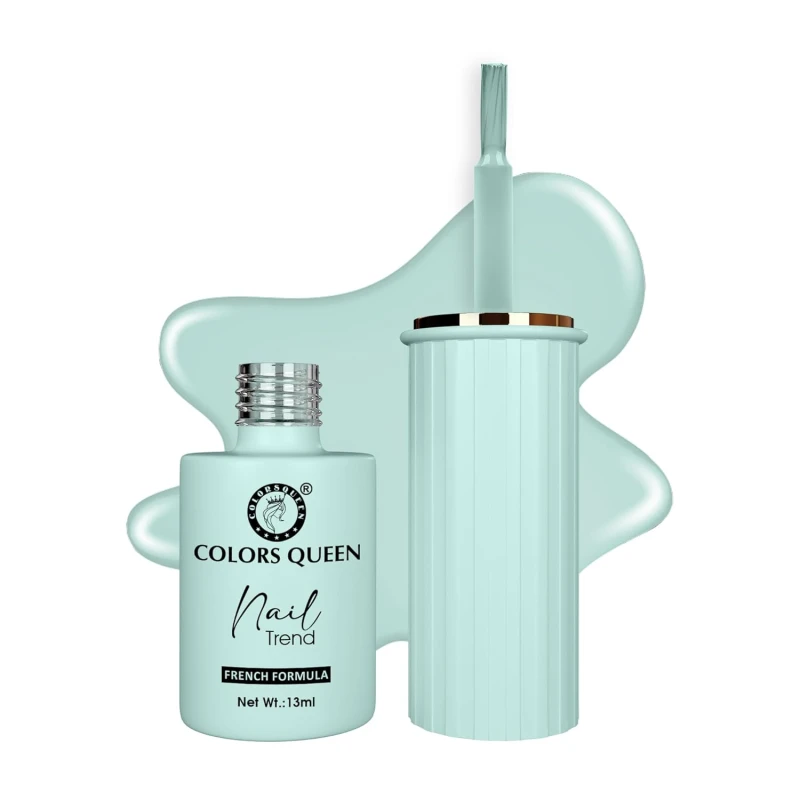 Colors Queen Nail Trend Glossy Nail Polish | Chip Resisting & Quick Drying Nail Paint with High Shine | 7 Toxin Free Formula | Vegan & Cruelty Free | Long Lasting & Vibrant Nail Paint for Women (Open Sky, 13ml) thumbnail 2